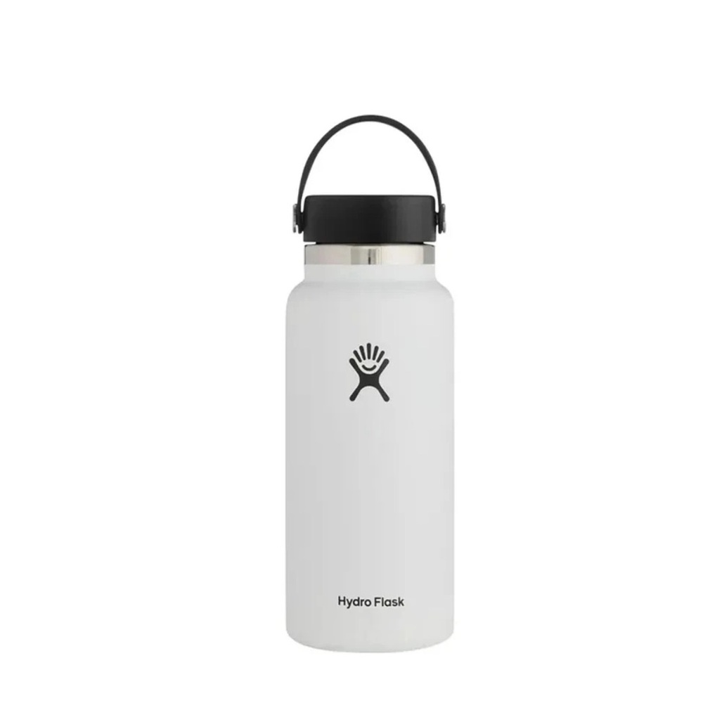 Hydro Flask Water Bottle 32oz wide mouth flex cap brand new white